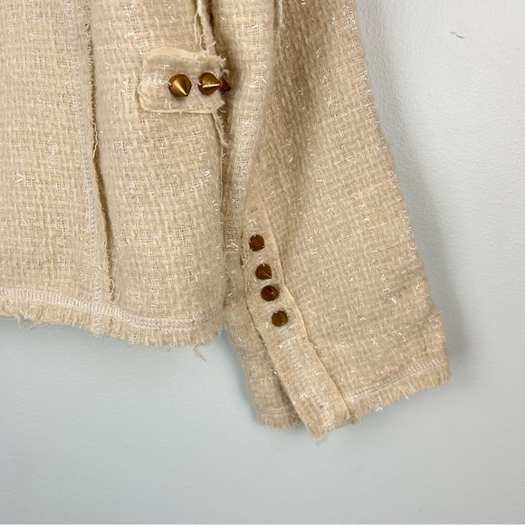 Lovers + Friends x Because I’m Addicted En Vogue Jacket in Cream Tweed/Stud M - Picture 8 of 15